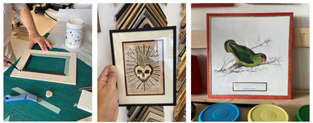 Atelier encadrement : passe-partout et sous-verre