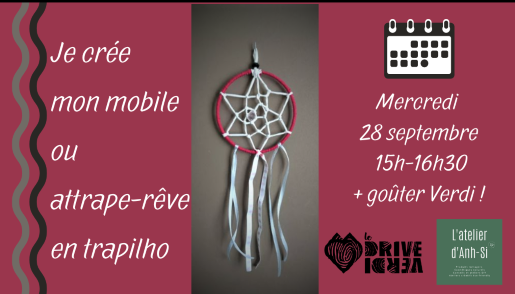 ATELIER ENFANTS @ DRIVE VERDI | Mon mobile ou attrape-rêves en trapilho