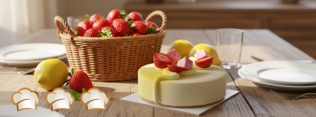 Atelier entremet fraise basilic