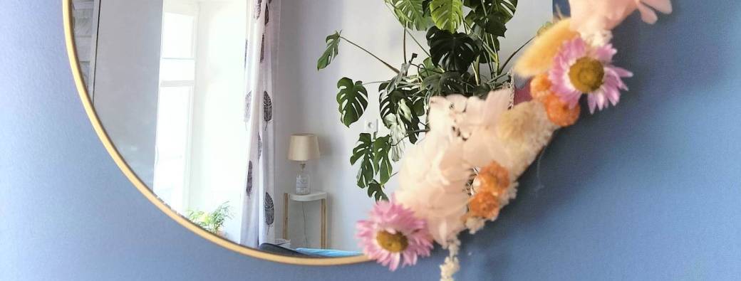 Atelier floral miroir de fleurs séchées
