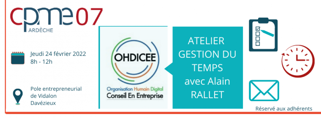 Atelier gestion du temps