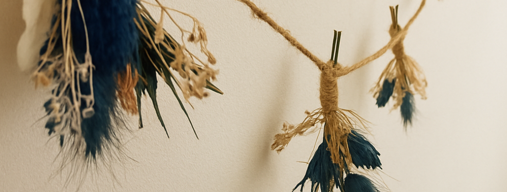 Atelier guirlande de fleurs séchées