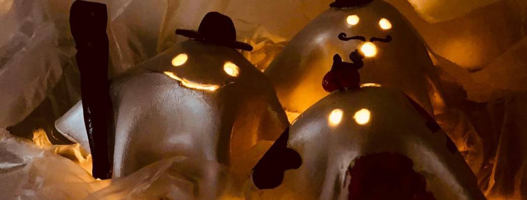 Atelier Halloween : Photophore Fantôme en argile