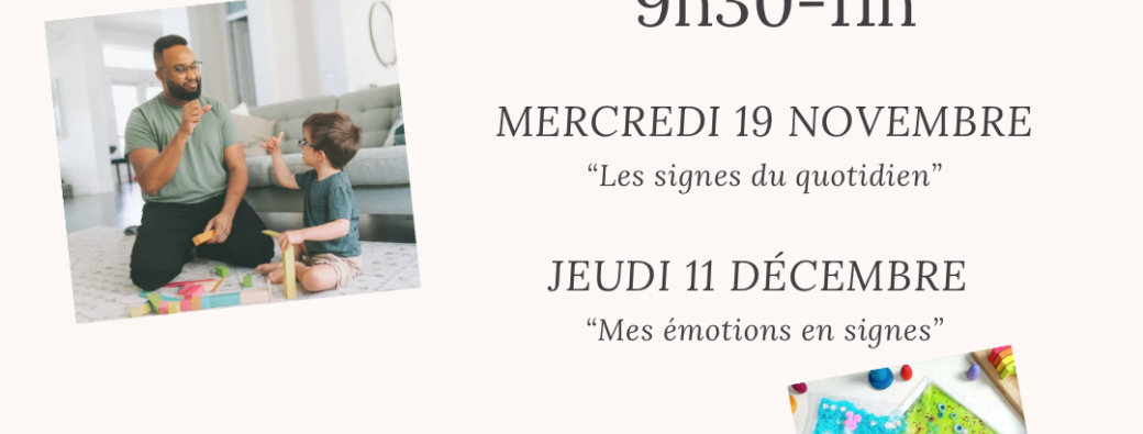 Atelier initiation aux signes et création de pochettes sensorielles 