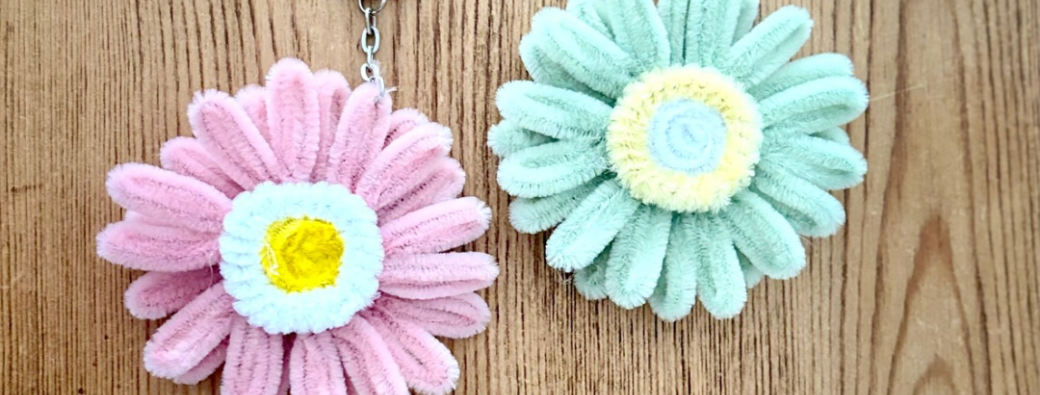 Atelier fleurs en fil chenille