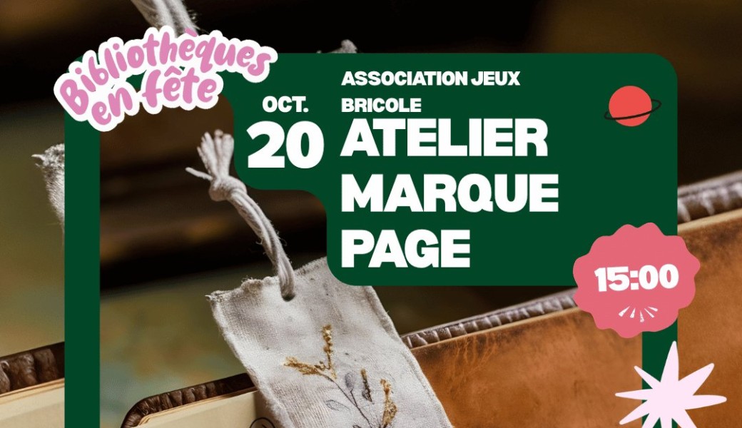 Atelier Marque-Page par l'association Jeux Bricoles
