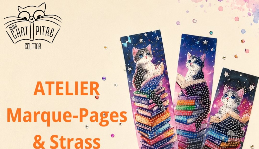 Atelier marque-pages & Strass
