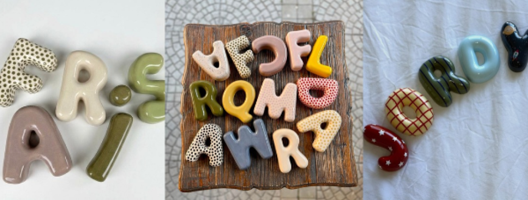 Atelier modelage : lettres en argile