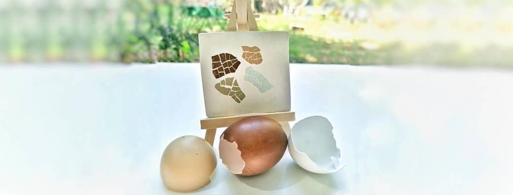 Atelier MosaÏque de Coquilles d'Oeufs naturellement colorées!