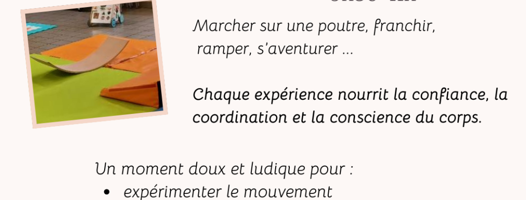 Atelier motricité  - explorer les équilibres