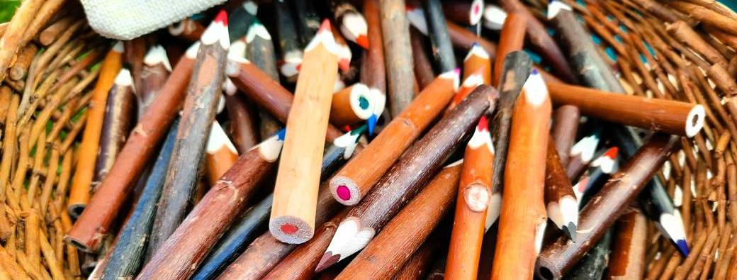 Artisanat de bois : confection d’un crayon de couleur en osier