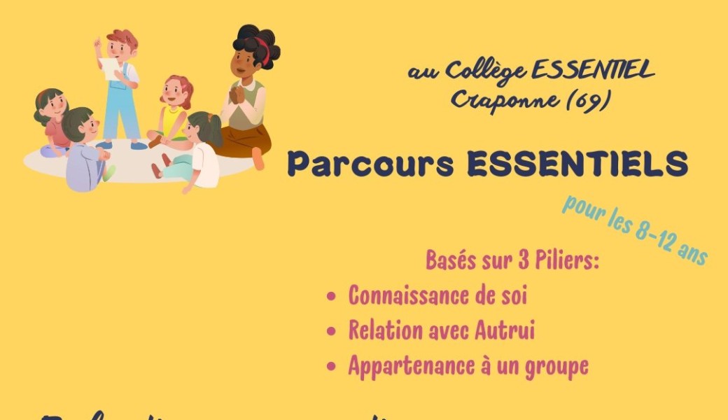 Atelier PARCOURS ESSENTIELS 8-12 ans