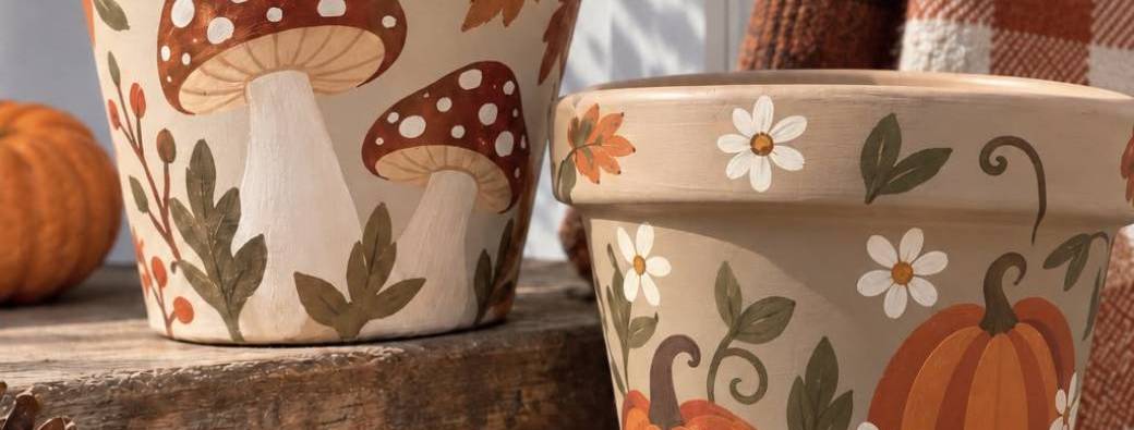 Atelier peinture sur pot de fleur