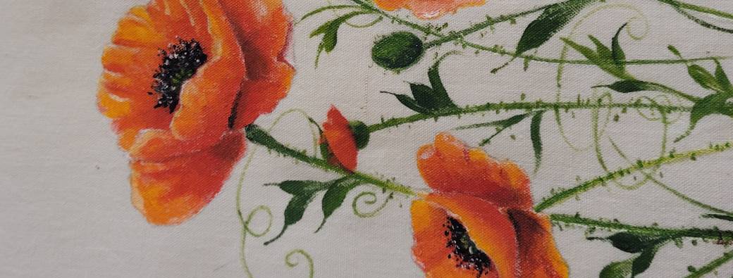 Atelier peinture sur tissu - Thème Floral -