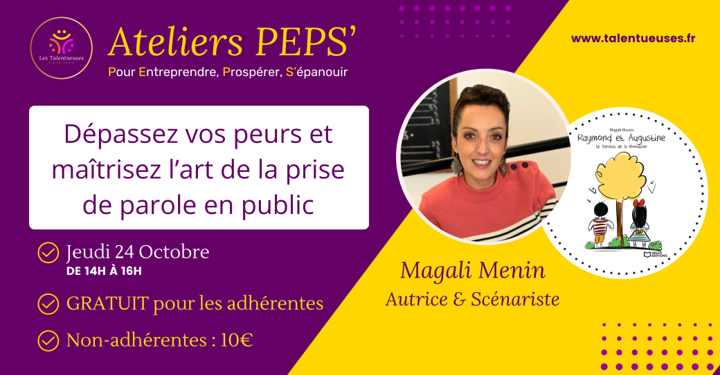 Atelier PEPS' : Dépassez vos peurs et maîtrisez l'art de la prise de parole en public