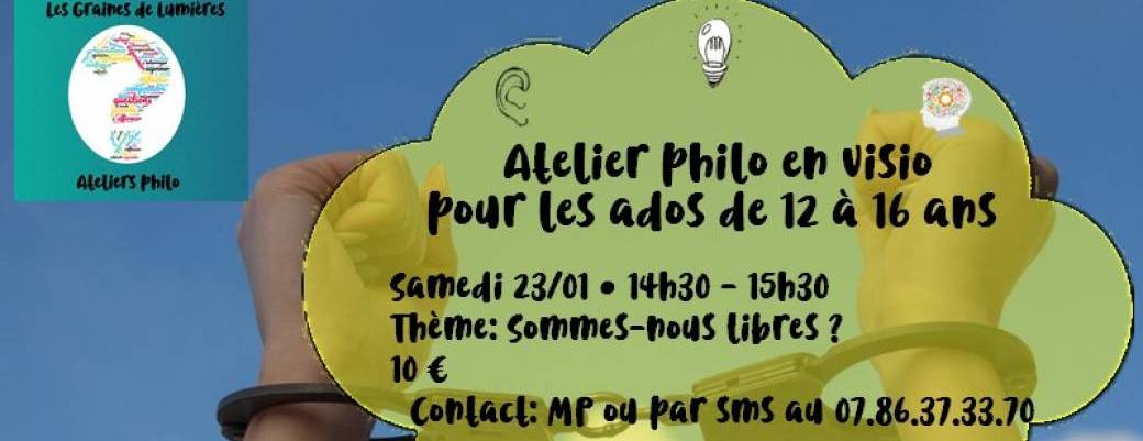 Atelier philo pour les ados de 12 à 16 ans