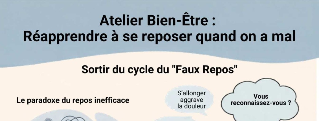 Atelier "Réapprendre à se reposer quand on a mal"