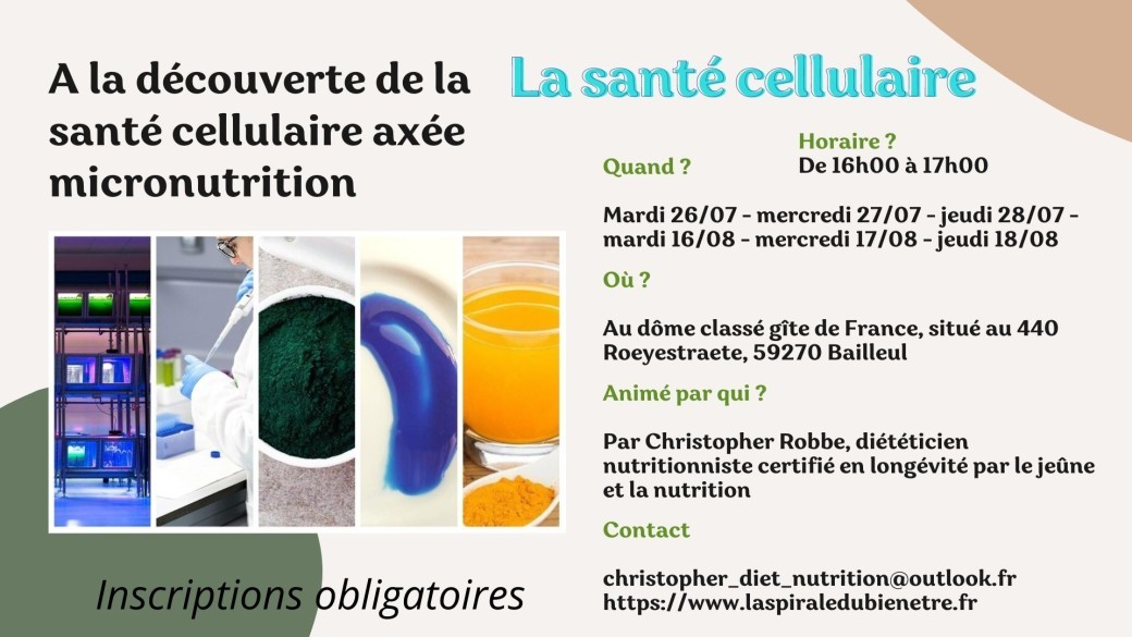 Atelier " santé cellulaire " axée micronutrition