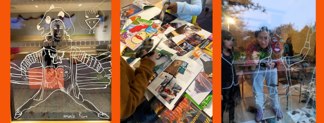 Atelier sur vitre "Dessine ton super-héros" avec Amandine Sourisseau