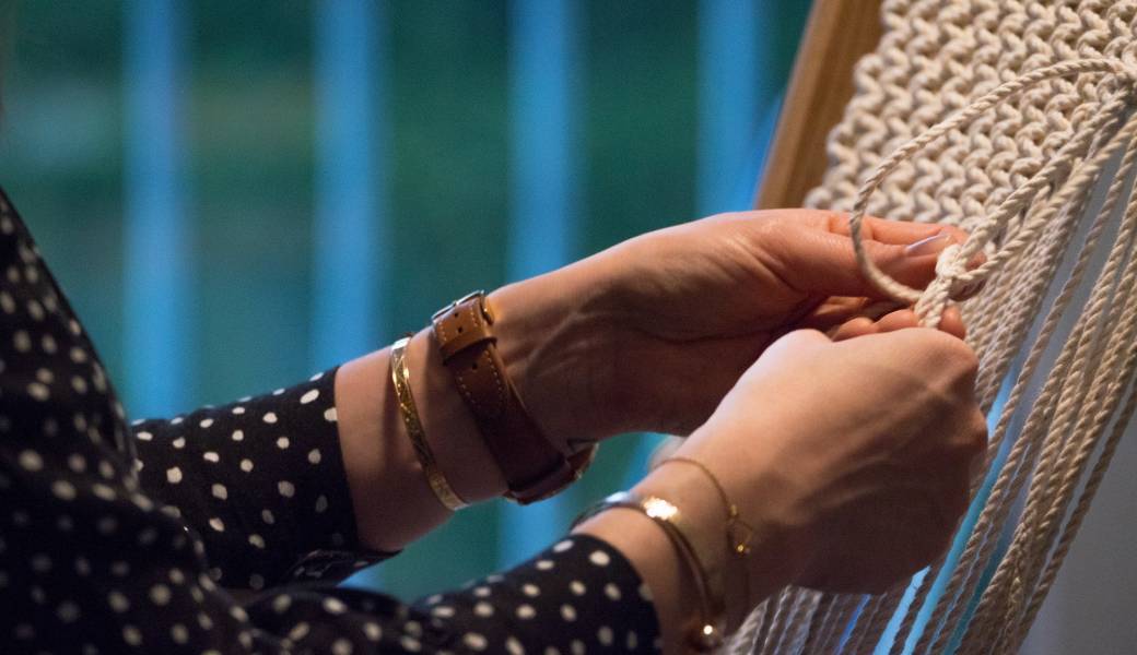 atelier suspension en macramé