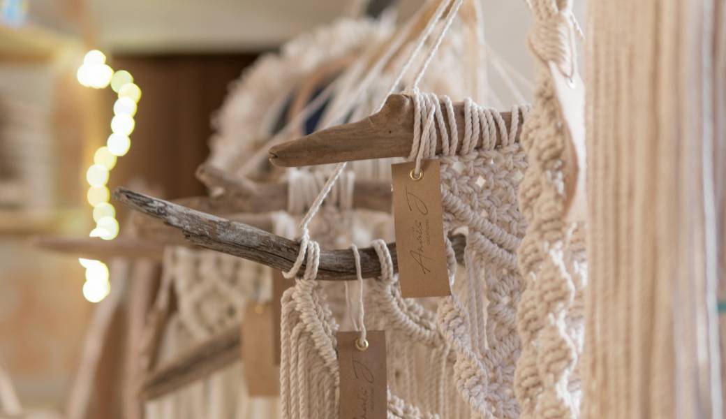 Atelier tenture murale en macramé
