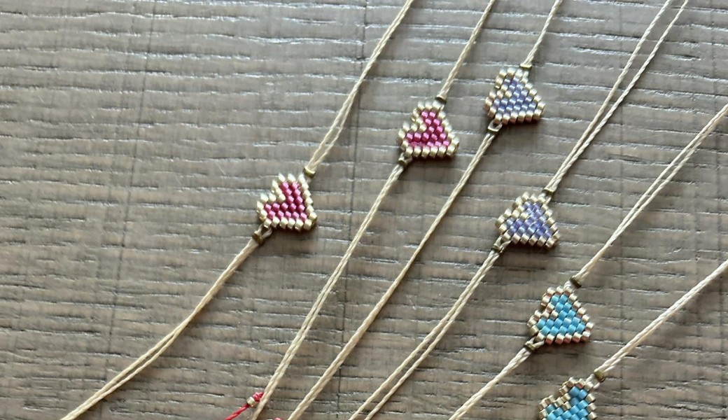 Atelier tissage Coeur - Technique Brick stitch