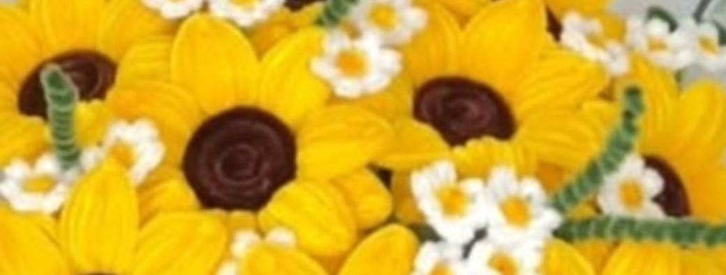 Atelier tournesol en fils chenilles