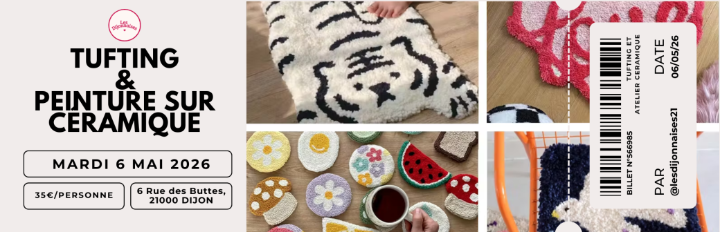 Atelier tufting et peinture sur céramique