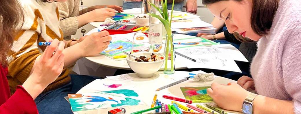 Atelier d'illustration au pastel •  Oiseaux & Nature luxuriante