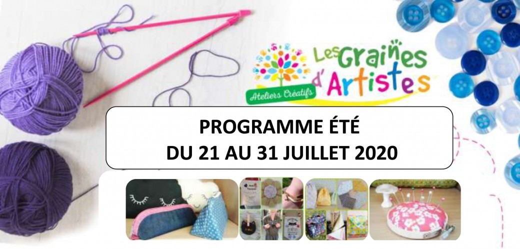 Ateliers du 21 au 31 Juillet 2020
