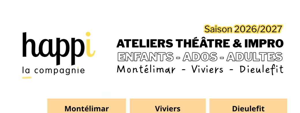 Inscriptions ateliers théâtre & impro Happi 2026/2027