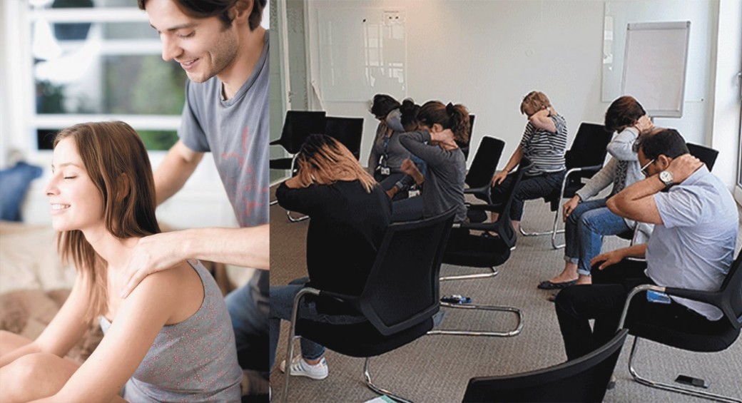 Automassages au bureau + atelier massage