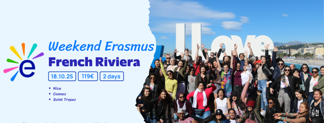 AZU210326LY | Weekend Erasmus en Côte d'Azur