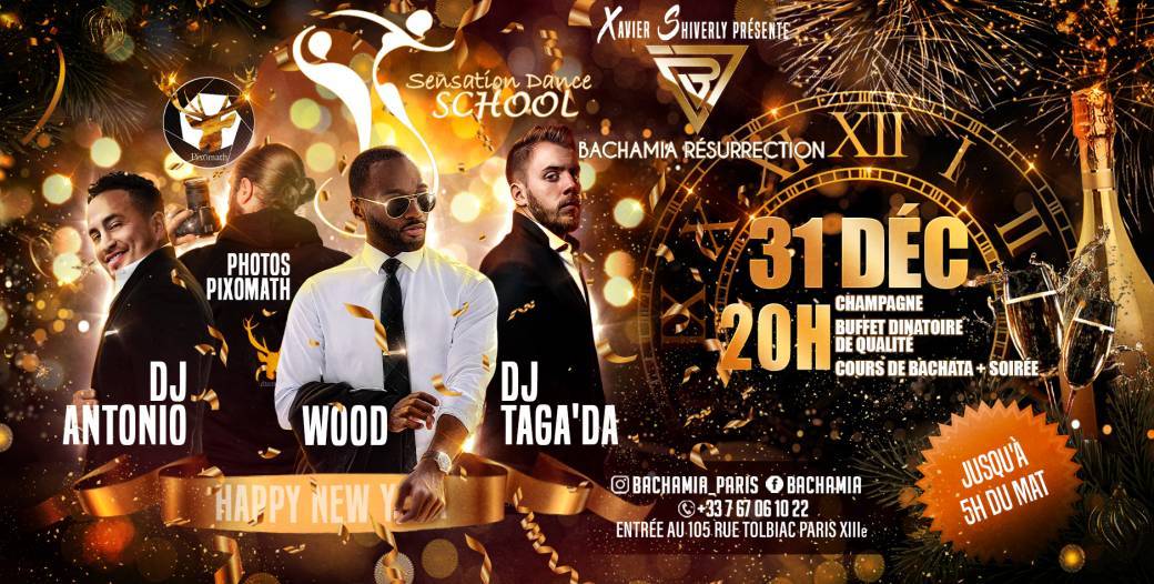 Bachamia Réveillon - Wood - DJ Taga'da DJ Antonio - jusqu'à 5h du mat