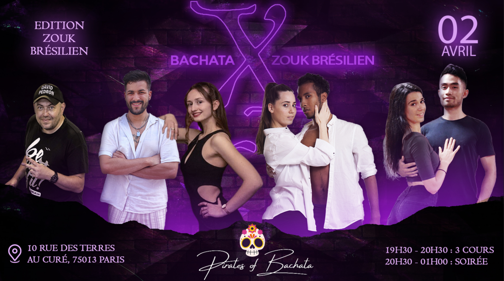 Tickets Bachata X Zouk Brésilien dimanche 02 avril Billetweb