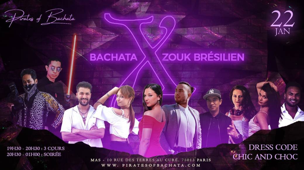 Bachata X Zouk brésilien : dimanche 22 janvier