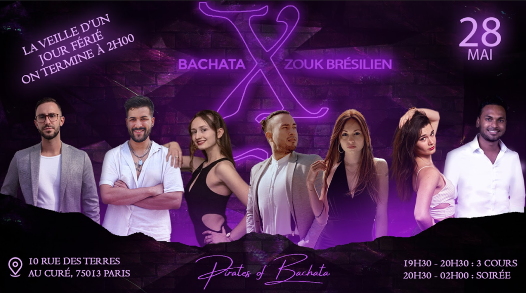 Bachata X Zouk Brésilien : dimanche 28 mai