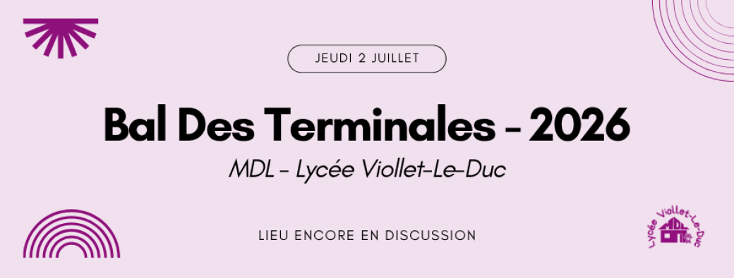 Bal Des Terminales VLD - 2026 - Profs & Personnel