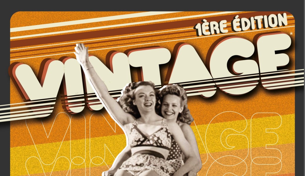 Balade à vélo rétro en tenue vintage