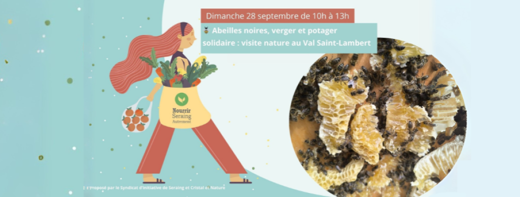 Abeilles noires, verger et potager solidaire : visite nature au Val Saint-Lambert
