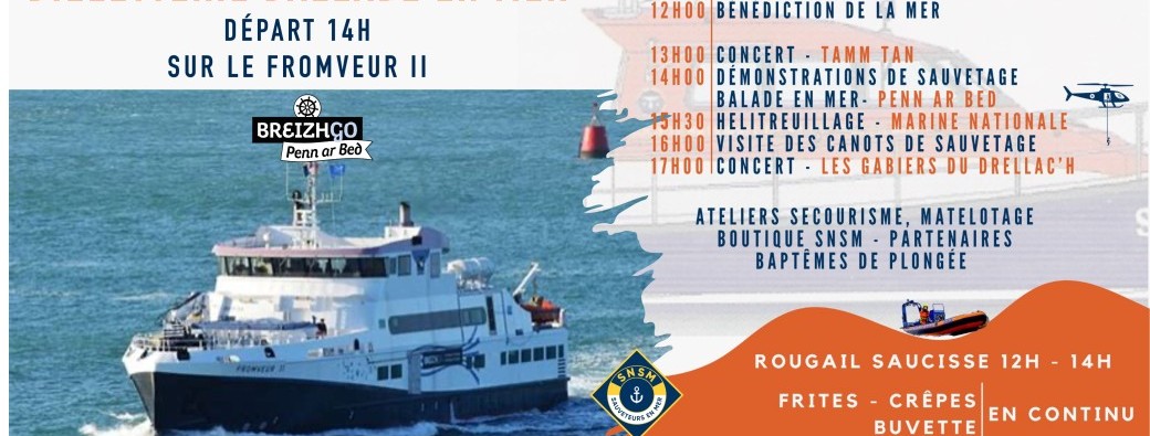 Billetterie Balade en Mer sur le Fromveur 2 - Fête de la SNSM - LE CONQUET