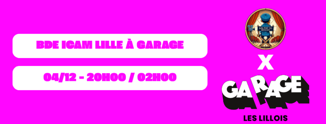 BDE ICAM LILLE À GARAGE