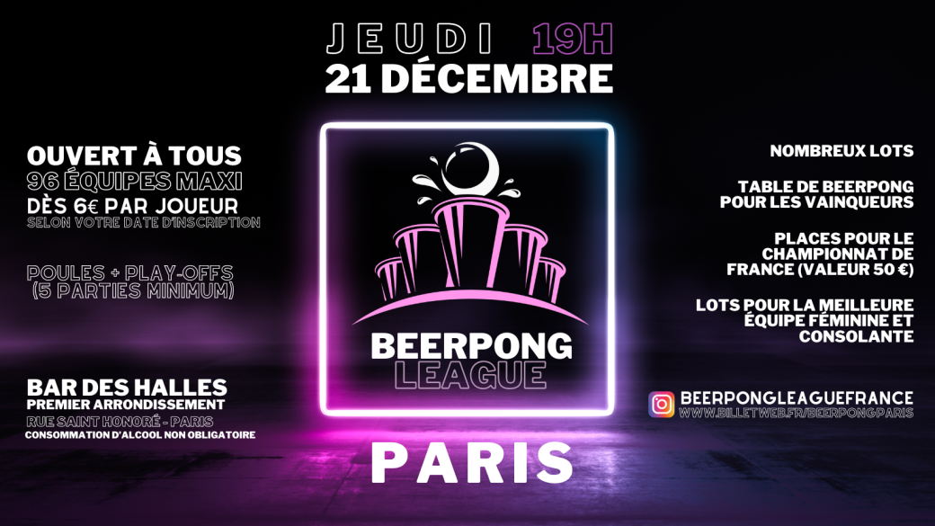 BEERPONG LEAGUE - PARIS BEERPONG LEAGUE - PARIS