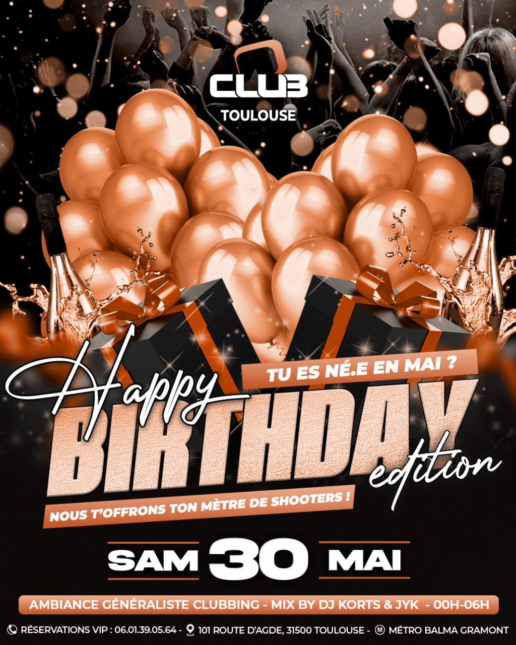 BIRTHDAY - BILLETTERIE (FREE PASS 00H-01H)