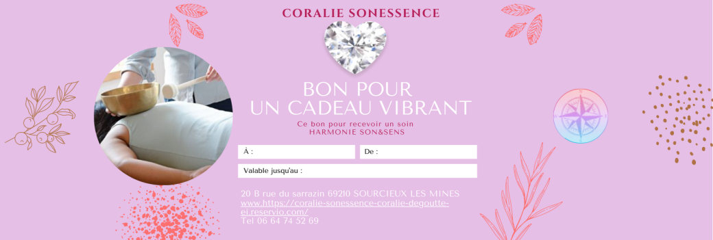 BON CADEAU SEANCE VIBRATOIRE SENSORIELLE HARMONIE SON&SENS