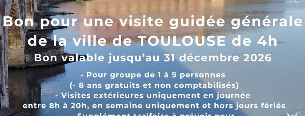 BON CADEAU NOEL - VISITE TOULOUSE 4H