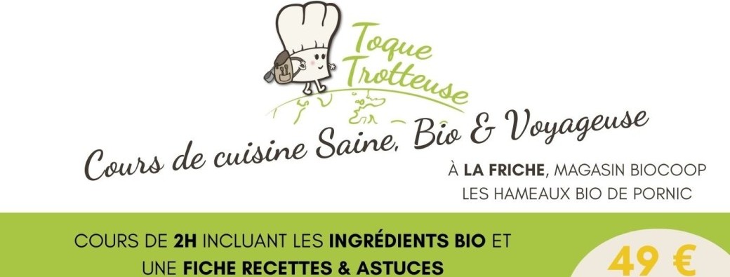 Bon cadeau pour un cours de cuisine saine, bio & voyageuse à Pornic