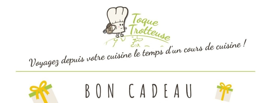 Bon cadeau pour un cours de cuisine saine & voyageuse à domicile
