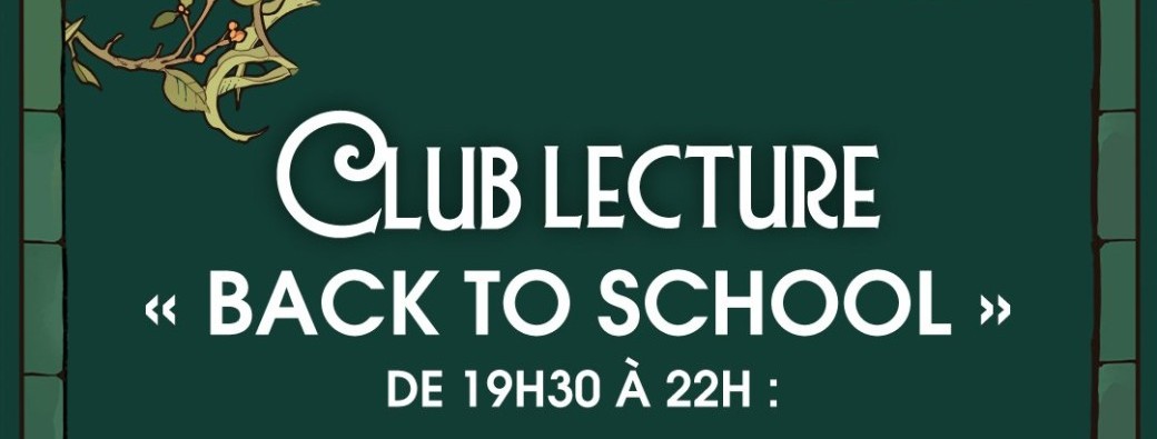 Bookclub Back to School avec CK Robb