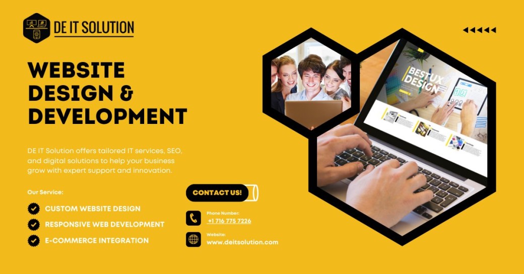 Boost your online presence DE IT SOLUTION. Get professional website design and development services.